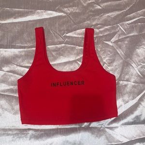 Red tank crop top.Size M.